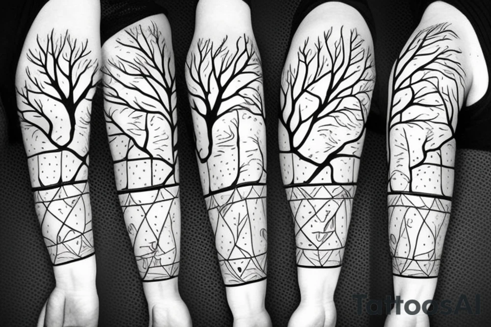 Cat with a tree tattoo idea