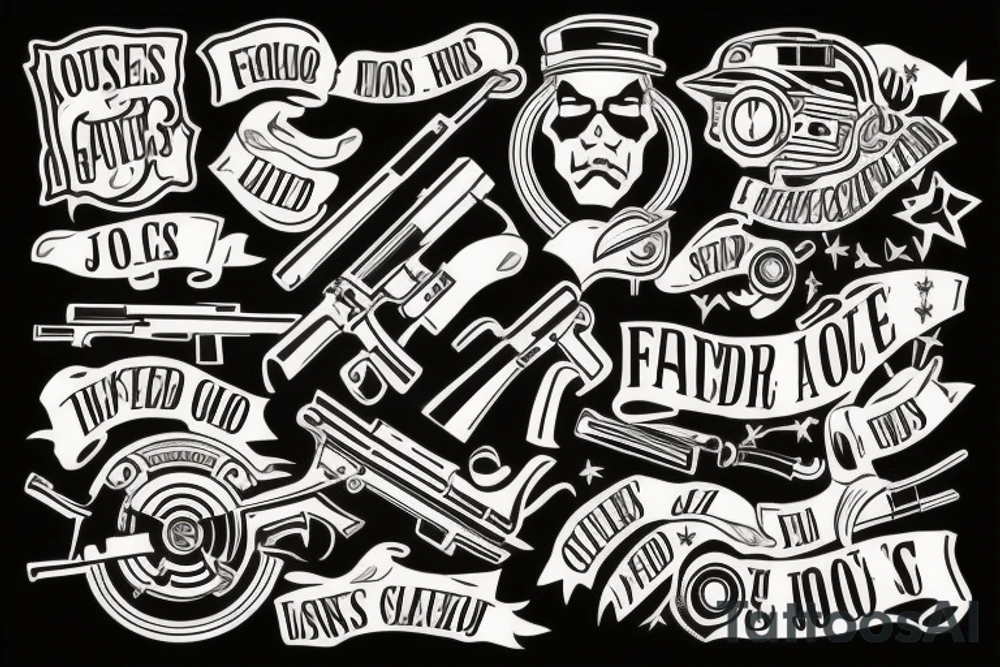 Fathers gun tattoo idea