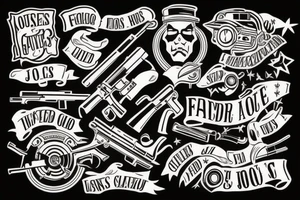 Fathers gun tattoo idea