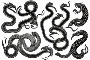 the world serpent encircling the collarbone tattoo idea
