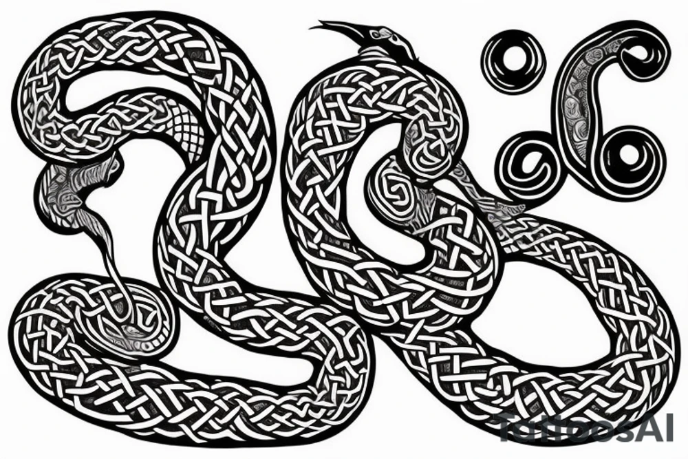 the world serpent encircling the collarbone and devouring itself from which Celtic roots come out tattoo idea the world serpent encircling the collarbone and devouring itself from which Celtic roots come out tattoo idea