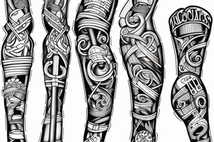 Crutches and anchor tattoo idea