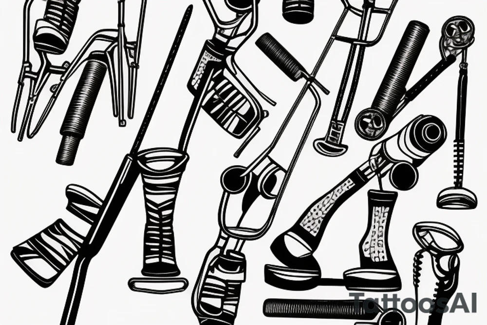 Crutches tattoo idea