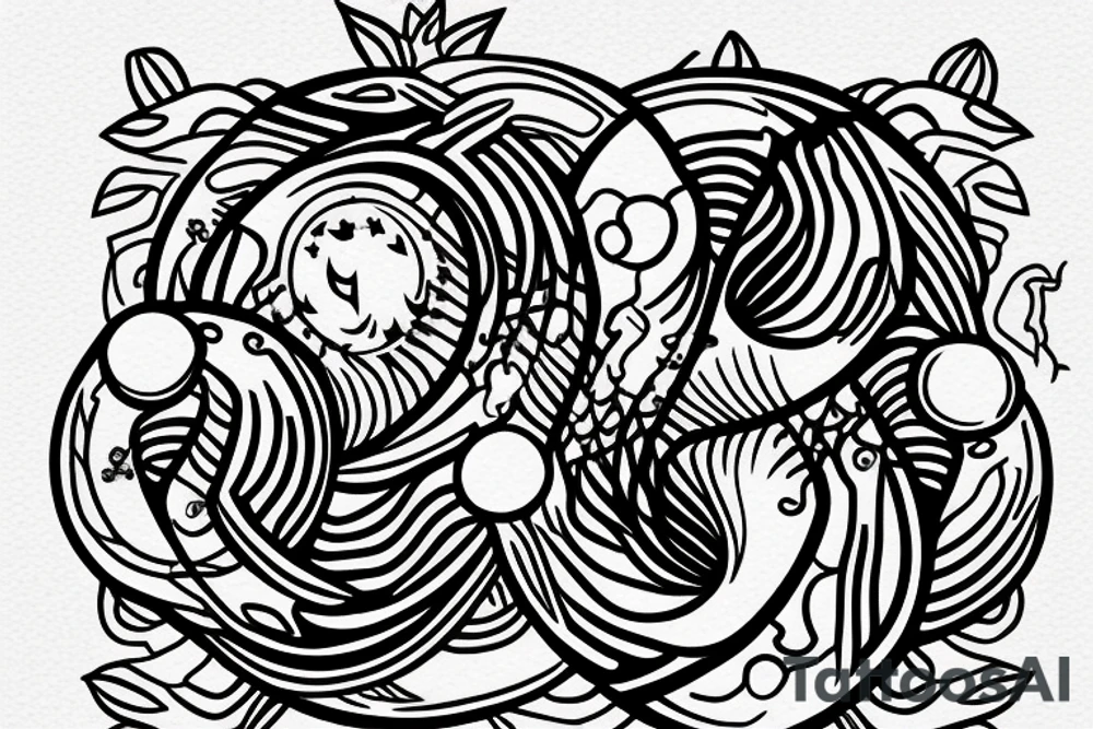 Libra with yin-yang tattoo idea
