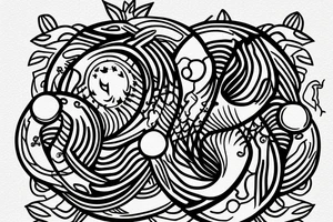 Libra with yin-yang tattoo idea
