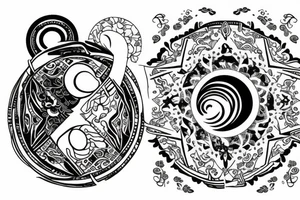Libra with yin-yang tattoo idea