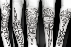 🩼 pair of crutches tattoo idea