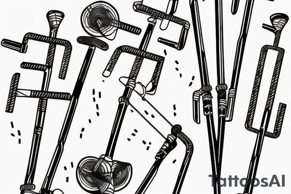 🩼 pair of crutches tattoo idea