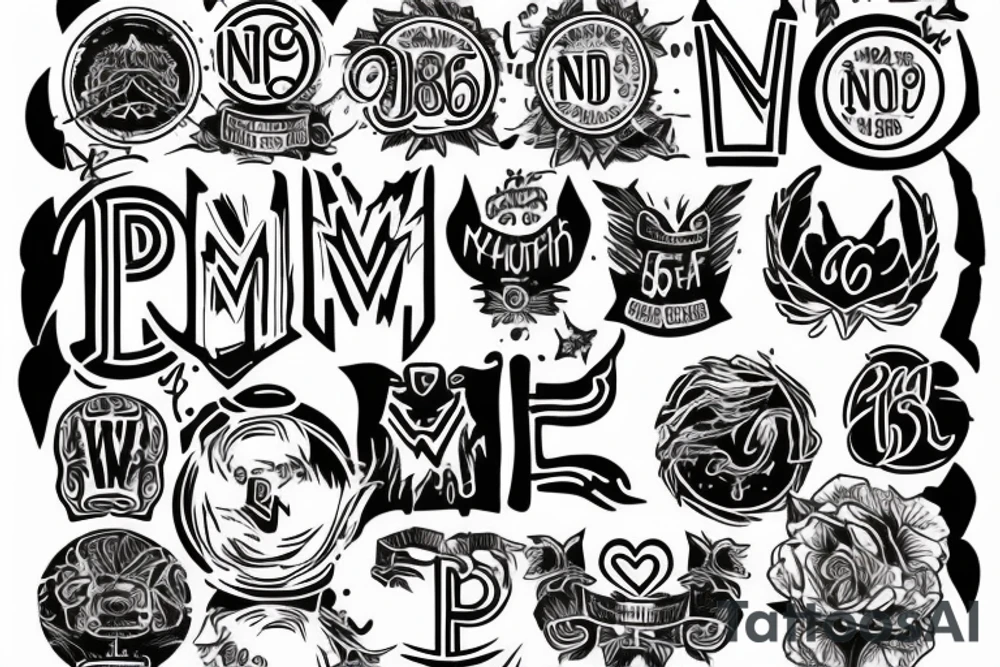 Word of "made by N.P 1985" tattoo idea