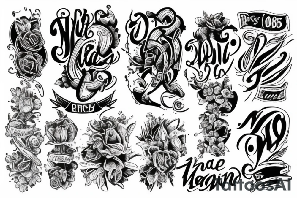 made by N.P 1985 tattoo idea