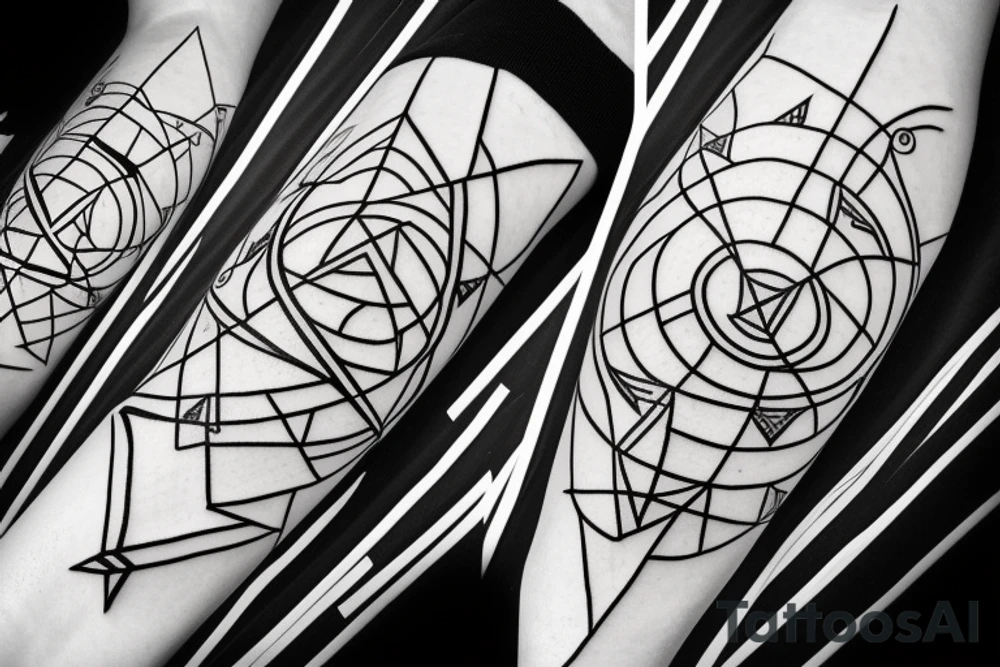 long arrow with triangles circles planets and additional arrows tattoo idea long arrow with triangles circles planets and additional arrows tattoo idea