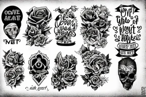 Text: Gone from our sight, but never from our hearts. tattoo idea