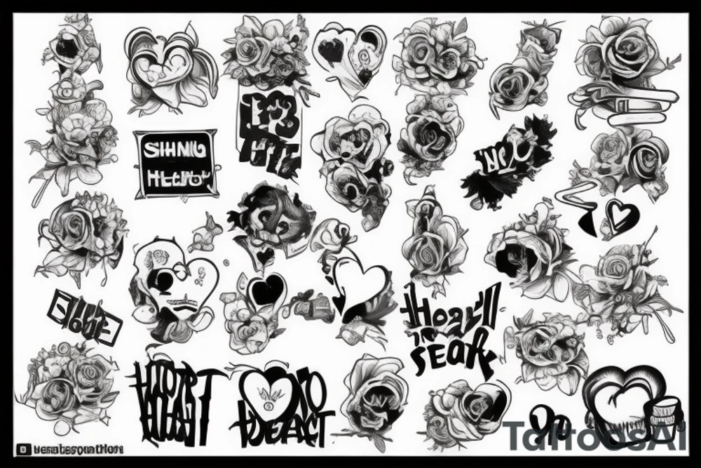 I ENJOY SHIT WORK WITH A HEARTSHAP PILE OF SHIT tattoo idea