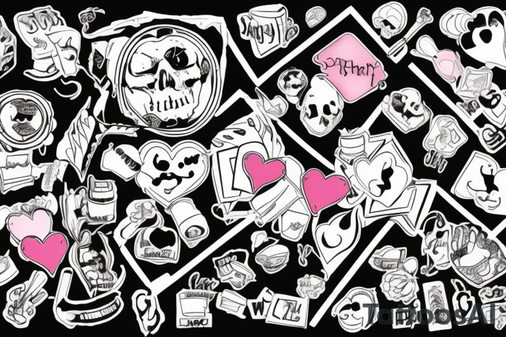 I ENJOY SHIT WORK WITH A HEARTSHAP PILE OF SHIT tattoo idea