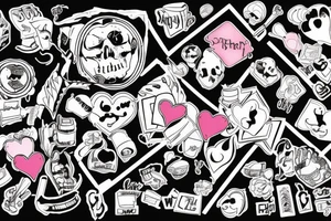 I ENJOY SHIT WORK WITH A HEARTSHAP PILE OF SHIT tattoo idea