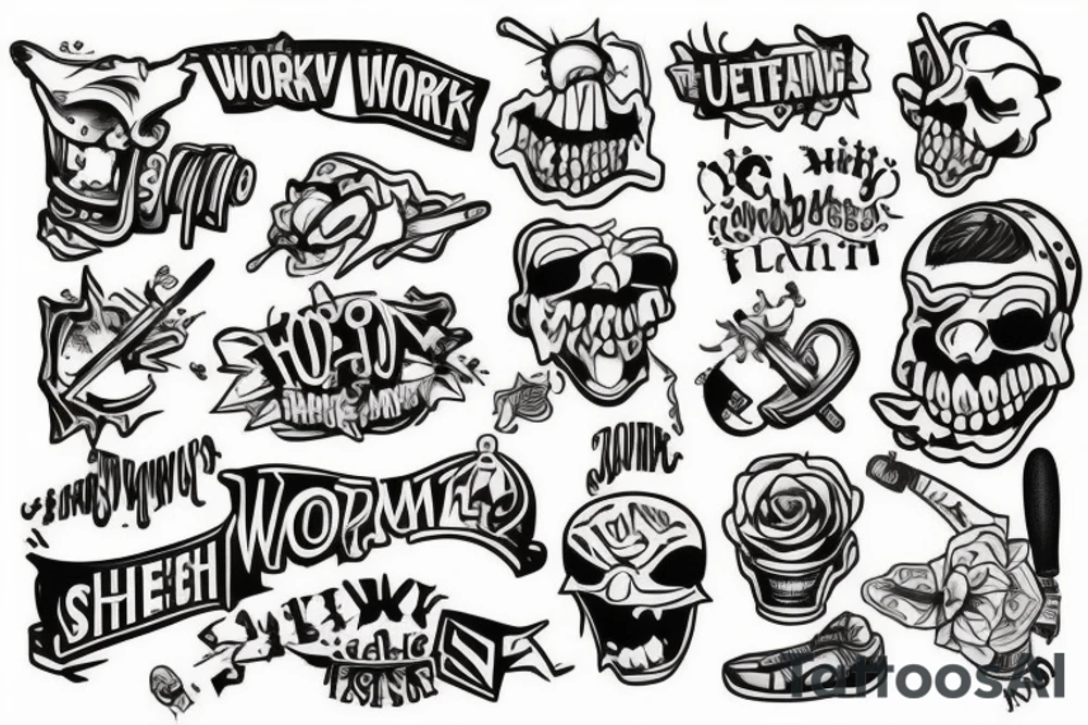 I ENJOY SHIT WORK tattoo idea