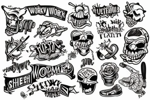 I ENJOY SHIT WORK tattoo idea
