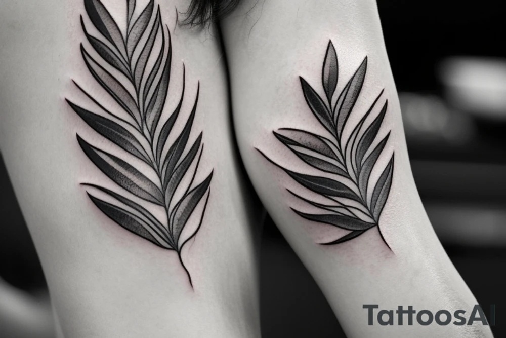 bracelet around the upper arm made of Olive branch and ear of corn tattoo idea