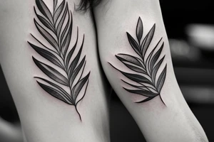 bracelet around the upper arm made of Olive branch and ear of corn tattoo idea