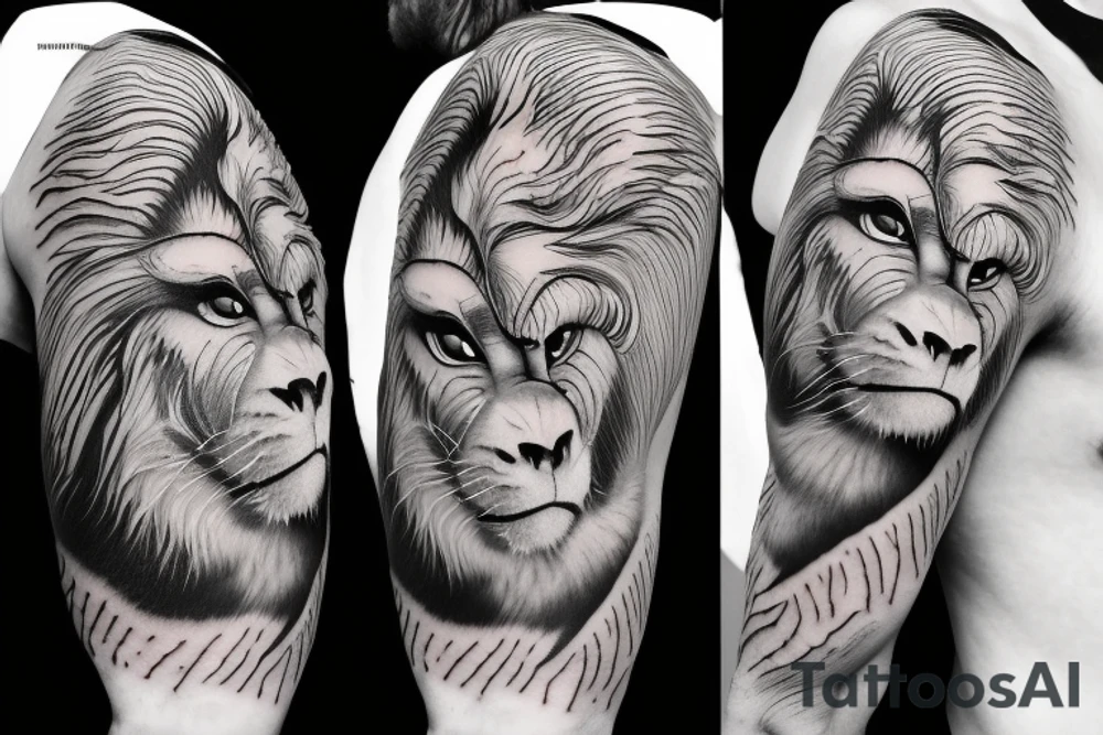the lion king, Rafa monkey , sand time, music, beach,travel tattoo idea