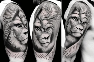 the lion king, Rafa monkey , sand time, music, beach,travel tattoo idea