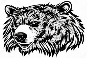 roaring bear tattoo idea