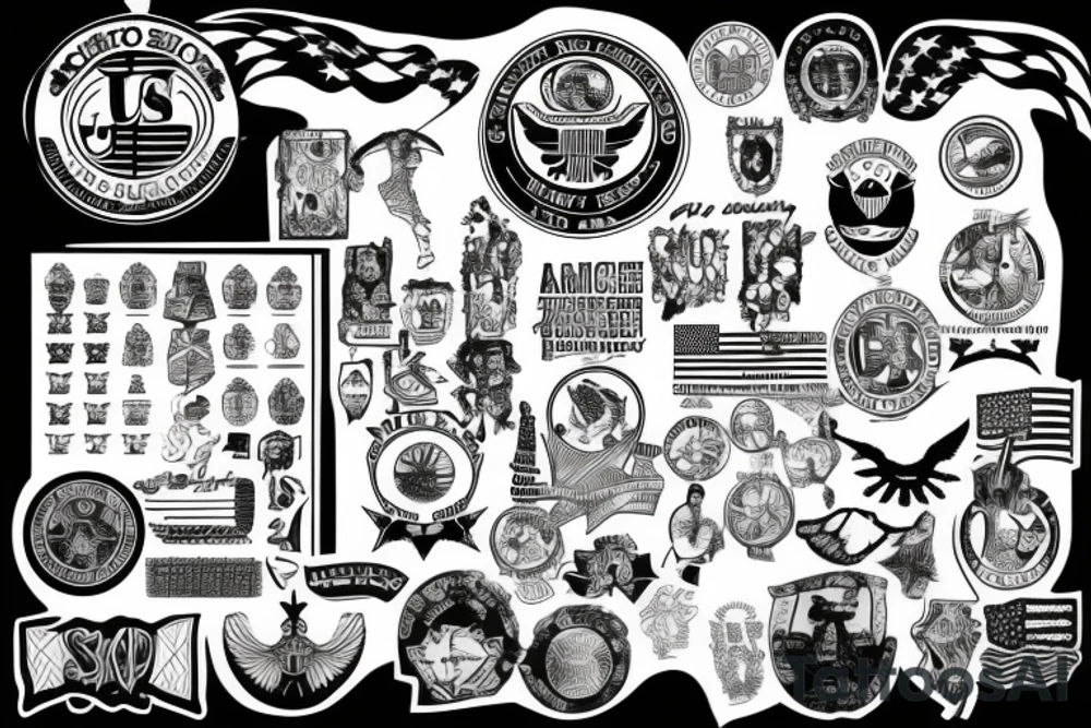 An outline of the United States tattoo idea