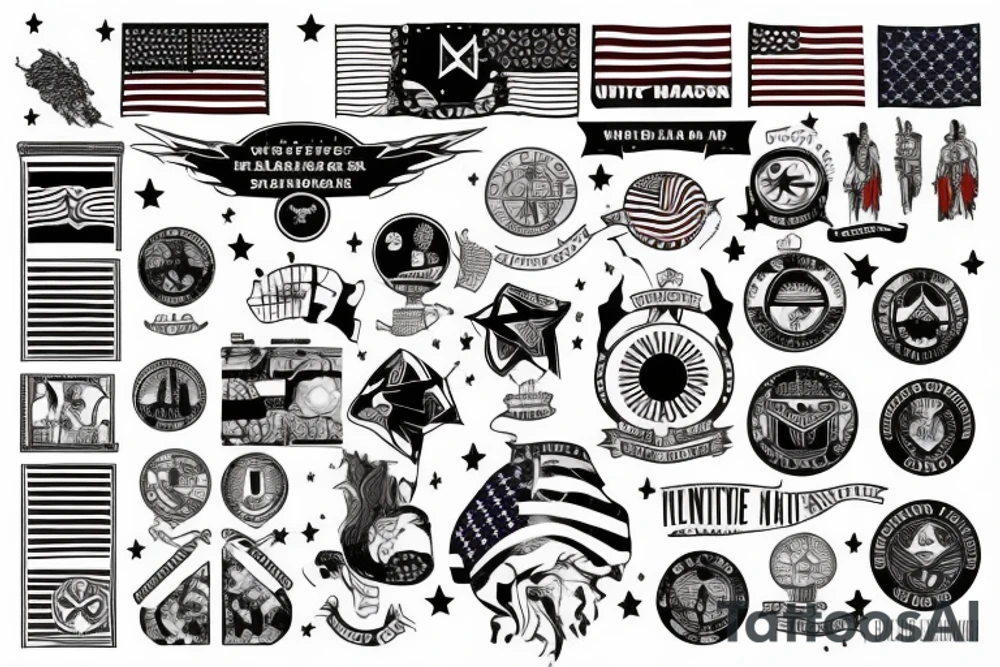 An outline of the United States tattoo idea