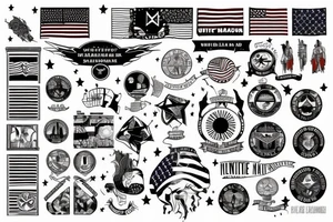 An outline of the United States tattoo idea