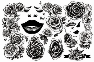sunset and a girl tattoo idea