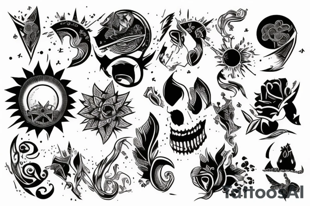 sunset tattoo idea