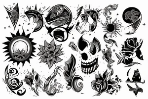 sunset tattoo idea