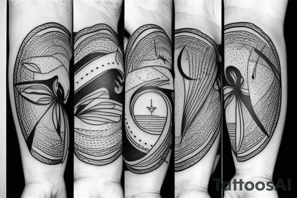 sunset tattoo idea
