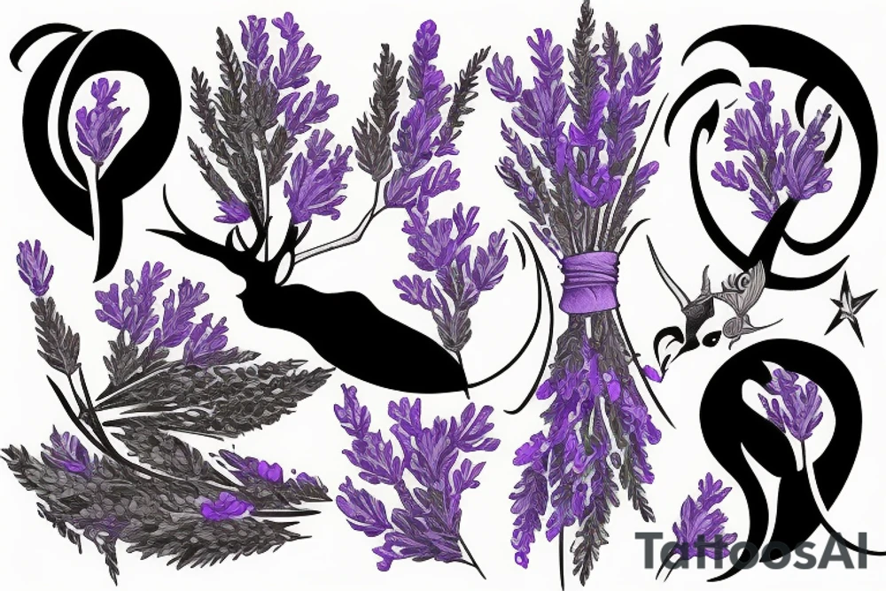 Lavender, capricorn tattoo idea