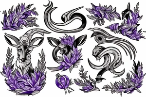 Lavender, capricorn tattoo idea