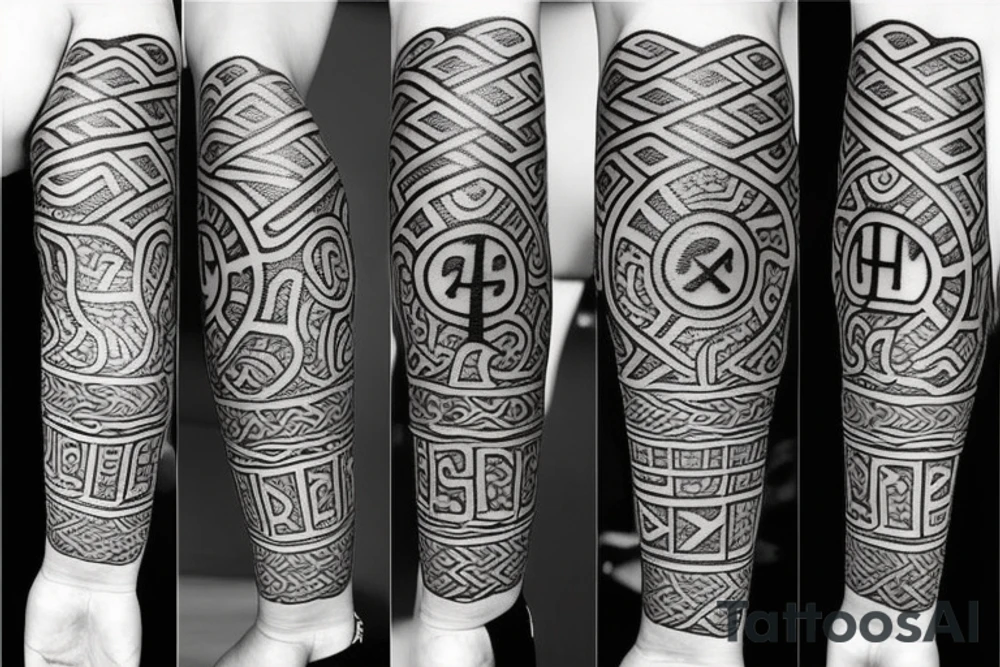 Viking rune tattoo on arm tattoo idea