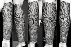 Viking rune tattoo on arm tattoo idea