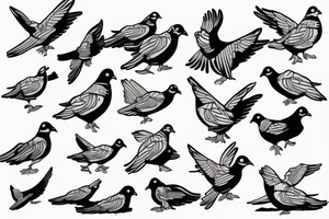 Pigeon on a skateboard tattoo idea