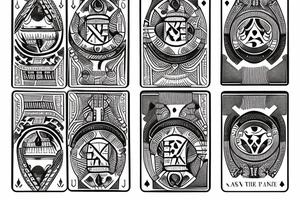 draw a tattoo desgin of two playing cards tattoo idea