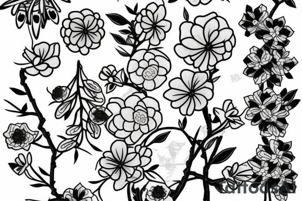 Japanese blossom tree. tattoo idea