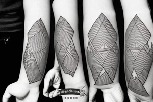 Mountains Nature Snowboard Bracelet tattoo idea