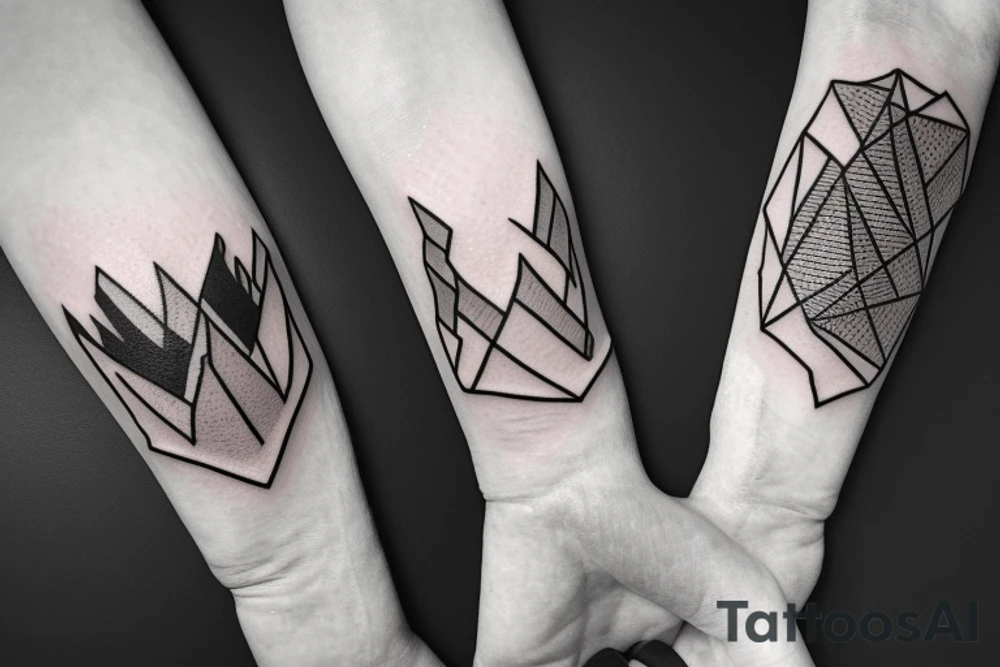 Mountains Nature Snowboard Bracelet tattoo idea