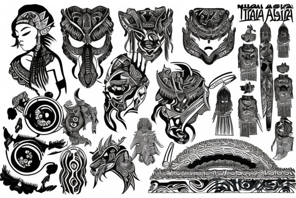 Nix Tribal Asia tattoo idea