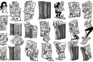 Dancer reading a book tattoo idea