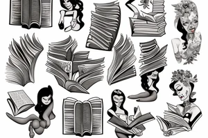 Dancer reading a book tattoo idea