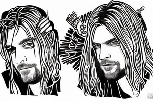 Kurt cobain with a hat tattoo idea