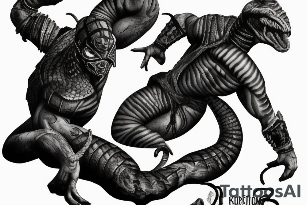 Mortal kombat tournament scorpion kung lao reptile tattoo idea