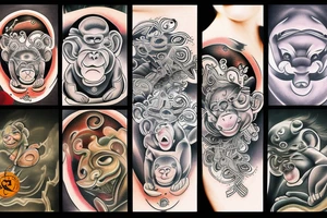 Shaolin monkey tattoo idea