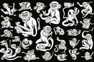 Shaolin monkey tattoo idea
