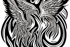 Phoenix rising from the flames tattoo idea